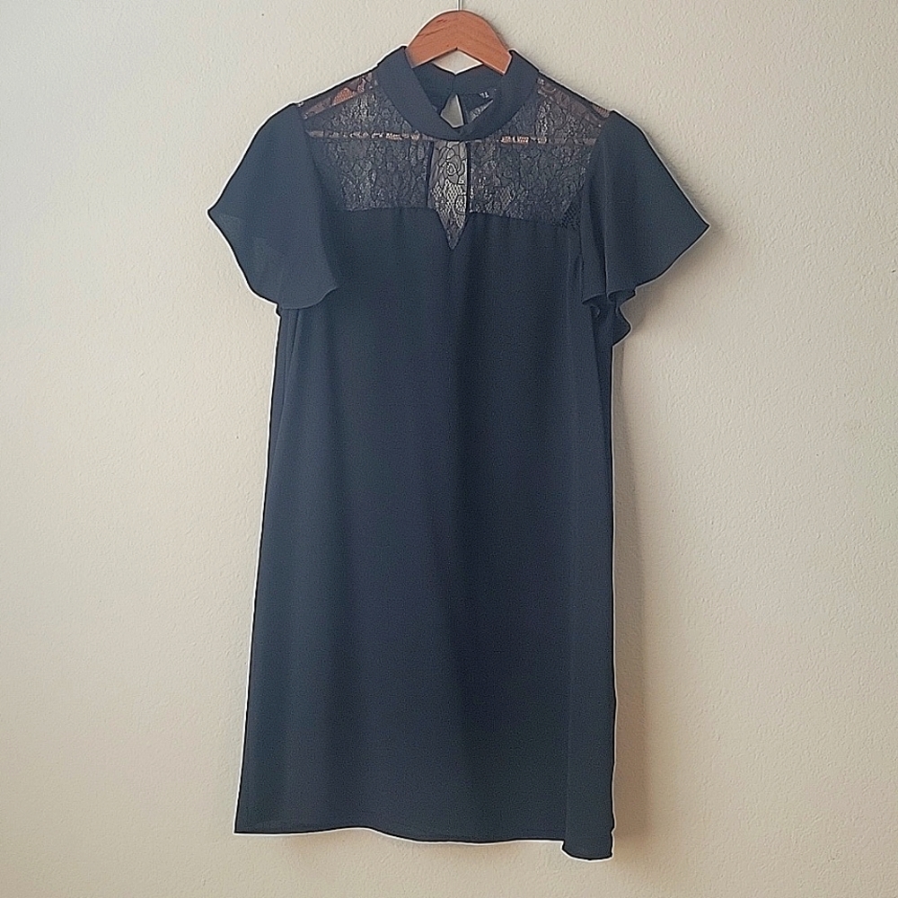 ZARA Flutter Sleeve ALine Dress